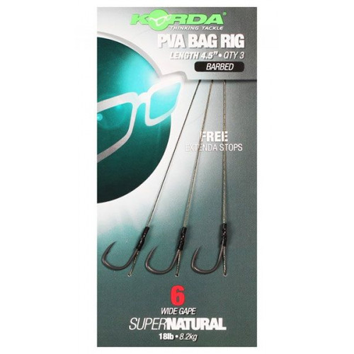 SOLIDZ PVA RIG SIZE 4 WIDE GAPE 16lb (KCR104) 